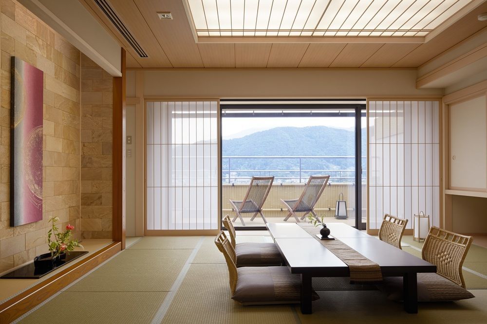 Fujikawaguchiko Onsen Konanso Hotel Exterior foto A traditional Japanese room